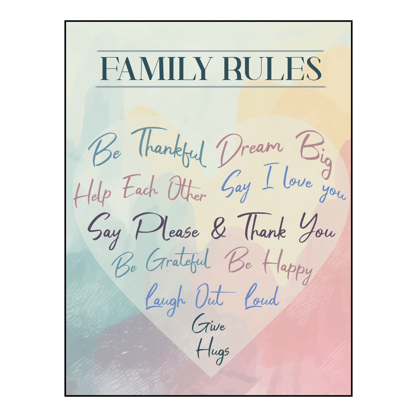 Family Rules Poster