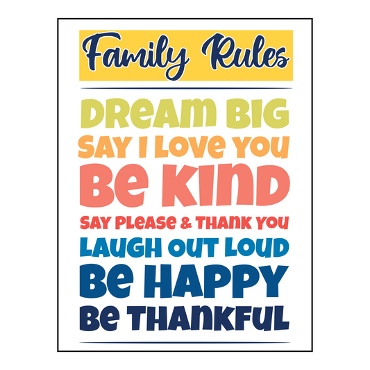 Family Rules Poster