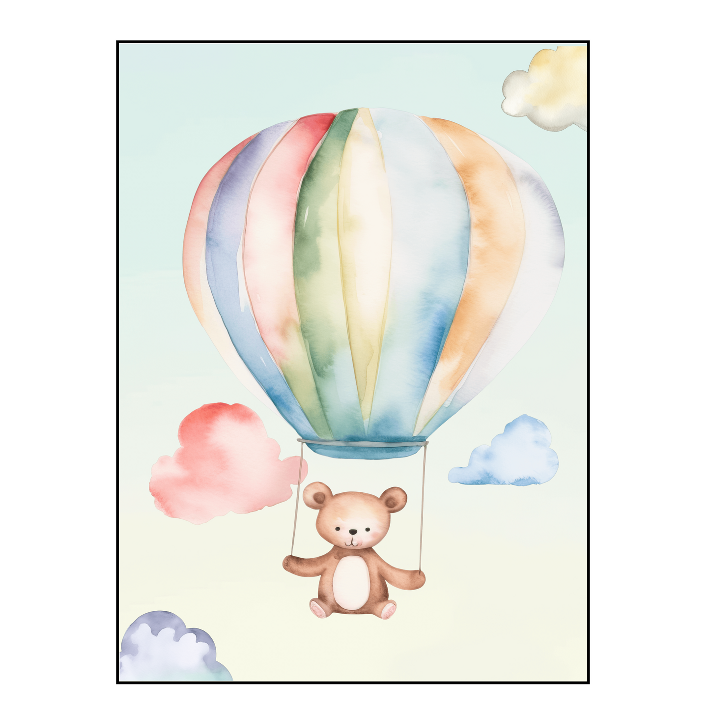 Bear With A Balloon Poster