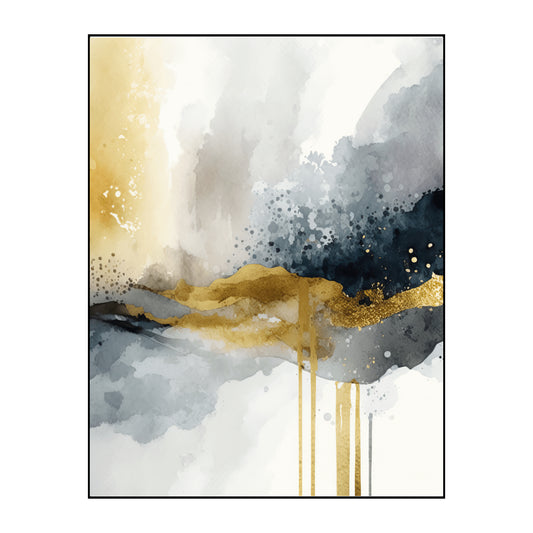 Watercolor Gold Black Poster