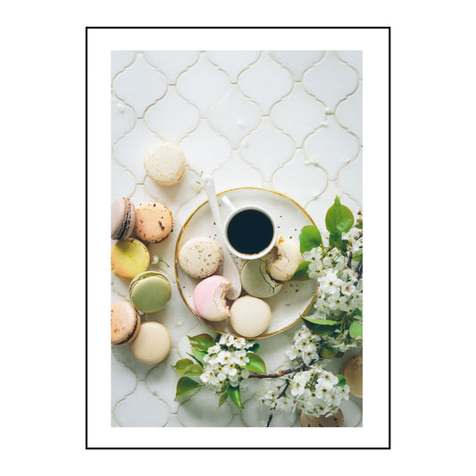 Macaroons And Coffee Poster