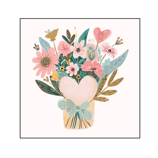 Flowers With Heart Poster