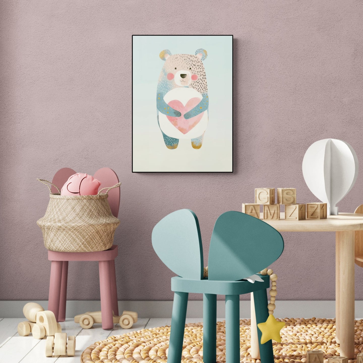 Bear With A Heart Poster